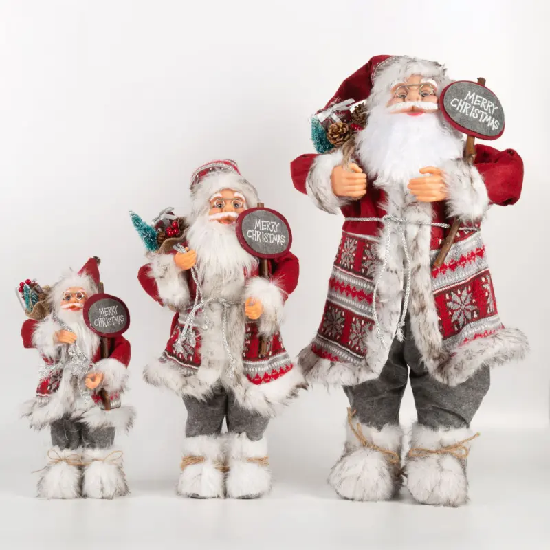 Figuras de Papá Noel para decoración de Navidad, adorno colgante de árbol de Navidad, muñeco de Papá Noel