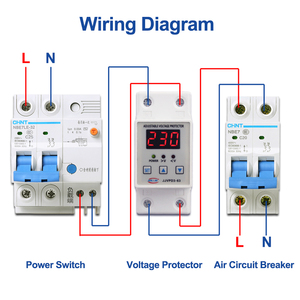Din rail 40A <strong>voltage</strong> display relay adjustable over under <strong>voltage</strong> proteciotn device automatic reconnect protector - Product Image 6