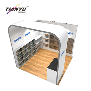 Cortadores Blanco Modular 3x3 Cabina de exposición Diseño simple ideas 3D Esquema de carcasa de aluminio Cabina de feria comercial - Product Image 3