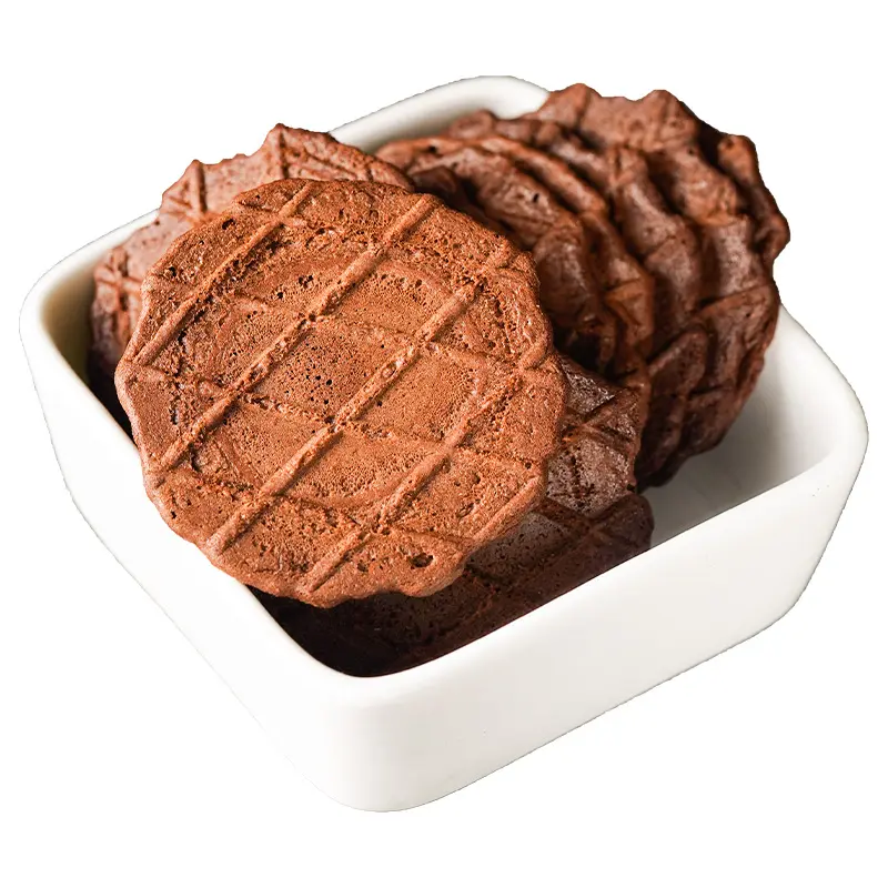 Sağlık çerezleri sindirim bisküvi siyah çikolata tam buğday şekersiz çerezler, gofretler düşük yağlı gofretler