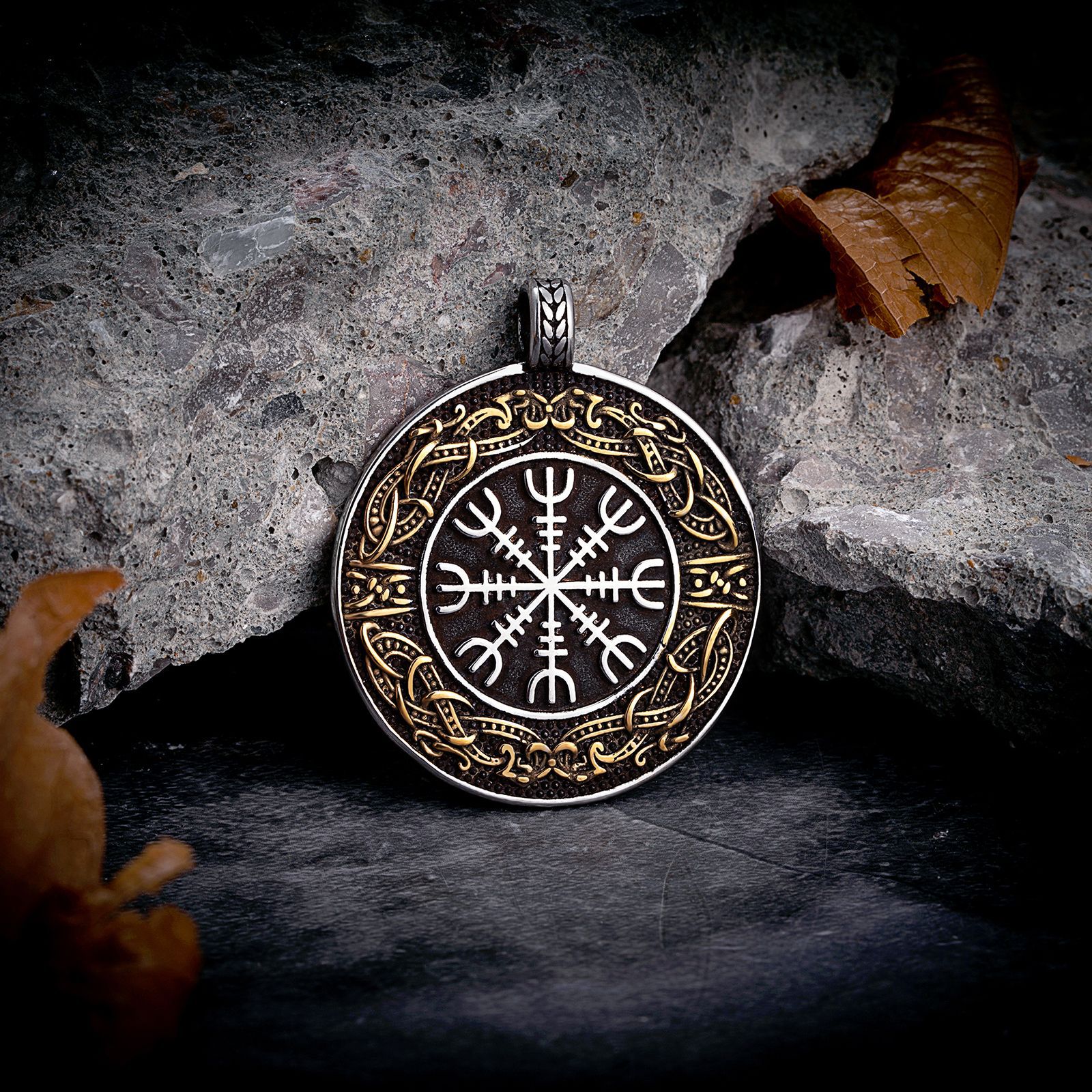 Pendentif simple bicolore