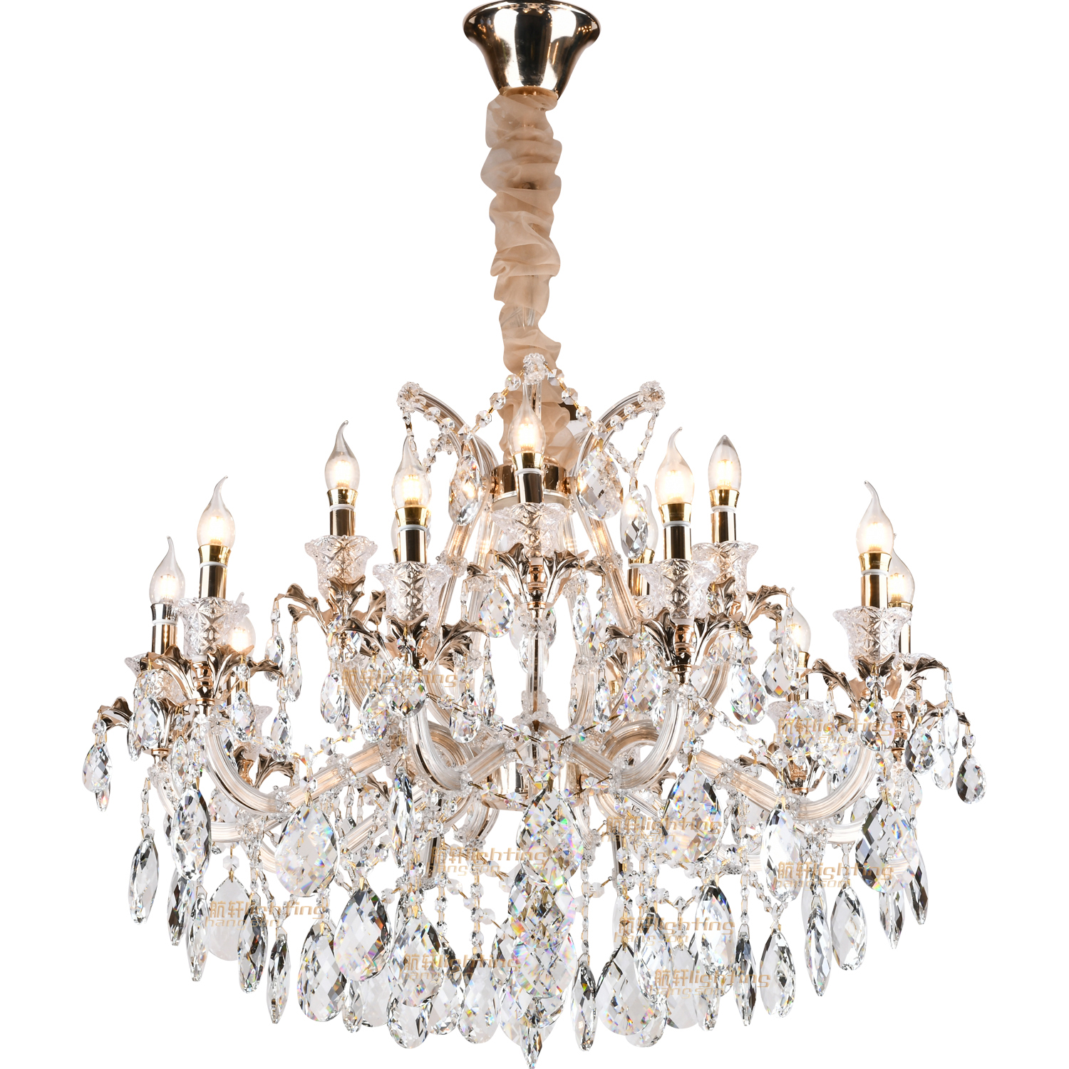 High quality custom living room Classic clip lamp large lights lighting crystal chandelier luxury modern