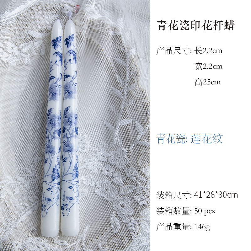 Porcelaine bleue et blanche à motif lotus