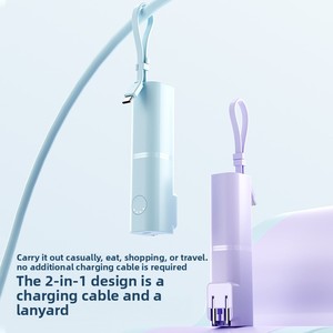 Wholesale 20W <strong>Output</strong> <strong>Power</strong> Convenient PD20W Fast Charging 2-in-1 5000mAh Capsule Mobile <strong>Power</strong> <strong>Bank</strong> Type-C <strong>Input</strong> Customizable - Product Image 4