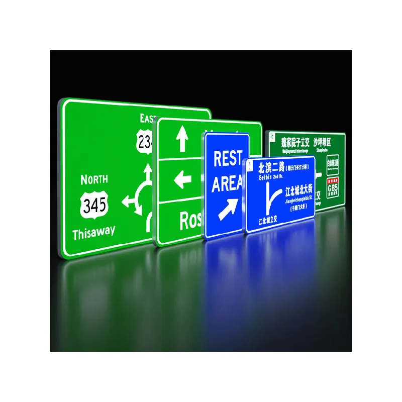 Light-Emitting Road Traffic Signs Reflective Sheeting For Traffic Signs Street Signs