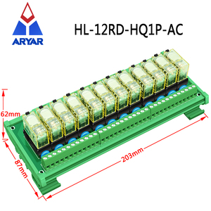 12 Channels AC <strong>Input</strong> <strong>Relay</strong> Module AC 110V or 220V Slim DIN Rail Mount 12Amp SPDT Power <strong>Relay</strong> Interface Module - Product Image 2