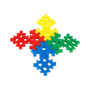 GD Chất Liệu Nhựa 4 Màu 40 Cái Một Bộ Kết Nối Khối Vuông Và Tam Giác Bánh Xe Xây Dựng Đồ Chơi Cho Trẻ Em - Product Image 3