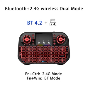 Venta al por mayor de fábrica 2,4G BT teclado i10 Air mouse 7 colores mini Teclado retroiluminado mouse con touchpad funciona para Android PC - Product Image 3