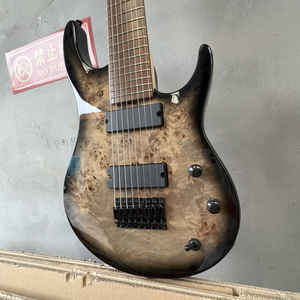 High Quality Premium Custom 8 <strong>String</strong> Electric Guitar Alder Body <strong>with</strong> Poplar Burl Top 24 Frets HH Pickups for Metal Music - Product Image 2