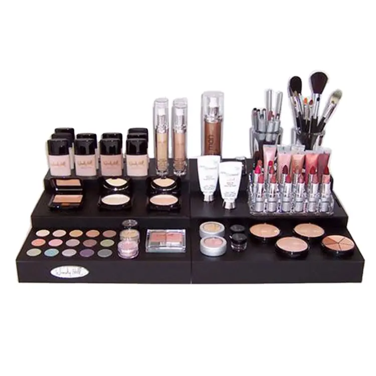 Hot Koop Custom Acryl Make Up Organizer Make Oogschaduw Vloeibare Lipstick En Wimpers Display Stand