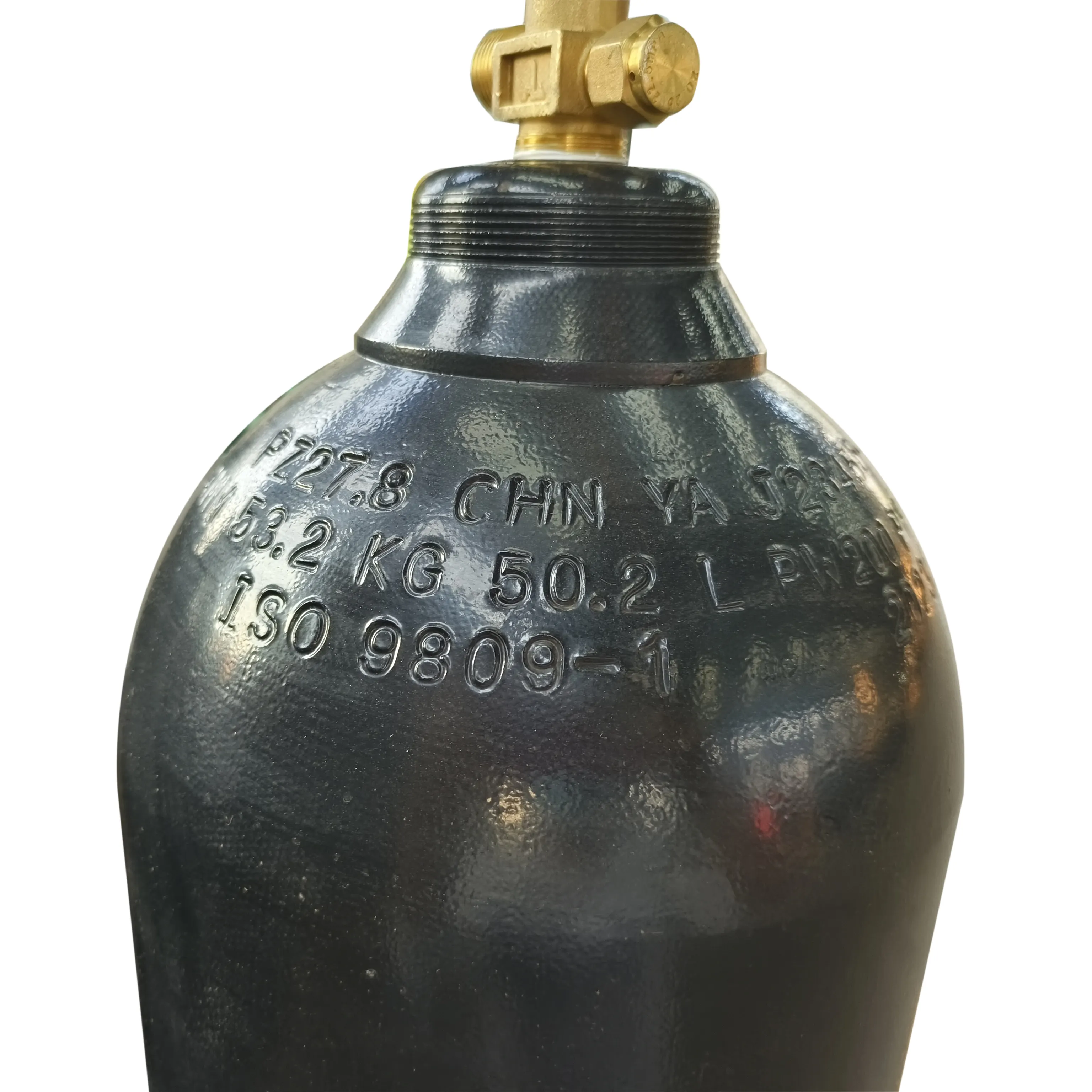 Cilindro gas ossigeno industriale ISO9809 cilindrico gas vuoto 50l