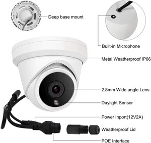 4k 8mp 5mp 4mp 3mp 2mp IP闭路电视网络视频音频监控安全红外摄像机，带录音 - Product Image 2