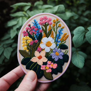 Thân thiện với môi hoa Twill thêu các bản vá lỗi cho Diy quần áo và may mặc trang trí - Product Image 4