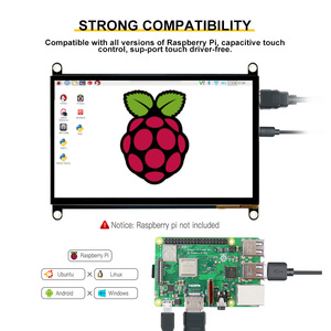 Nuevo producto 7 pulgadas USB H-DMIInterface IPS Monitor de pantalla LCD Resolución 1024X600 para pantalla Raspberry Pi 3 - Product Image 2