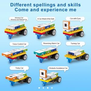 STEM educativo ciencia ingeniería juguetes niños lógica pensamiento entrenamiento tableta programación coche bloque electrónico