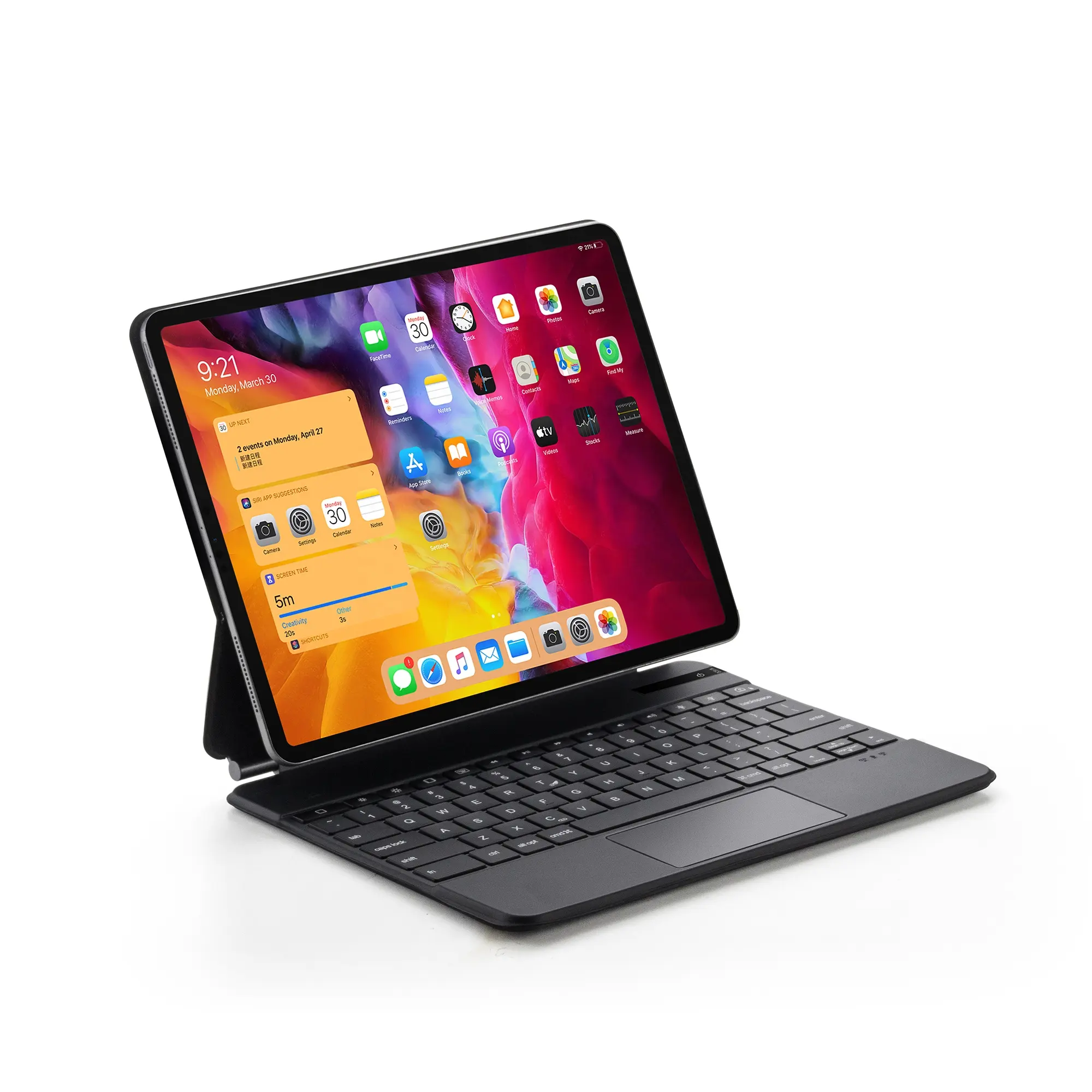 키보드 iPad Pro 12.9 인치 태블릿에 대한 터치 패드 키보드 무선 매직 키보드