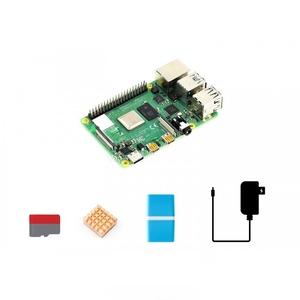 Raspberry Pi 4 Modell B Starter Kit, 8GB RAM, mit Micro SD-Karte, Kühlkörper, Netzteil