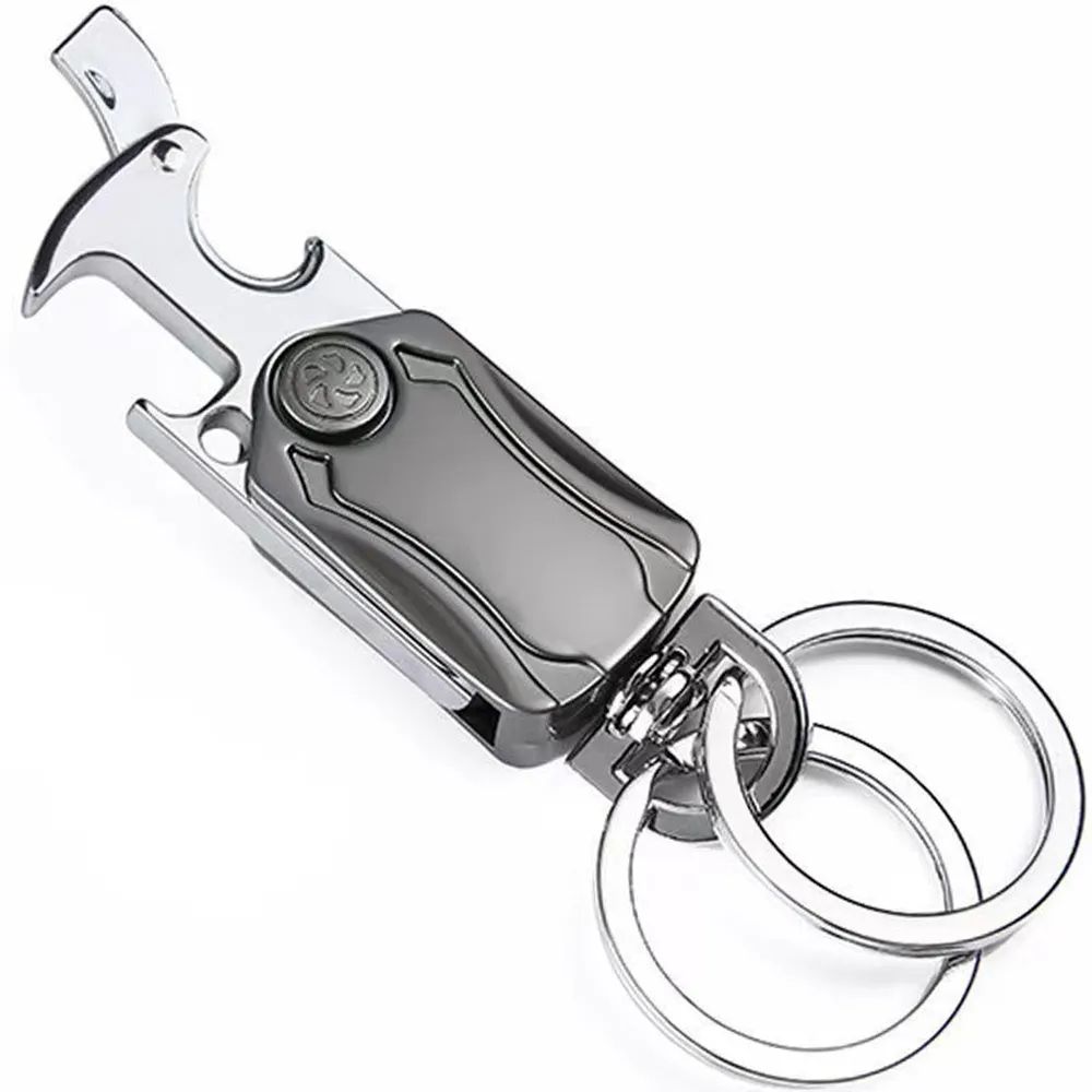 ขายตรงมัลติฟังก์ชั่ปั่นด้านบนพวงกุญแจที่เปิดขวดที่วางโทรศัพท์มือถือขายส่งกุญแจรถเอวแขวน