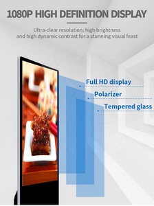 Red de 49 pulgadas TFT LCD Pantalla de publicidad digital Quiosco digital LCD Publicidad digital Reproductor de pantalla táctil para hotel - Product Image 6