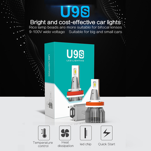 Factory Wholesale U9 PLUS <strong>LED</strong> Headlight 110W 20000lm Suitable for Dual Light Lens H4 9005 H7 <strong>LED</strong> Bulb 24V Brightest Mini Size - Product Image 6