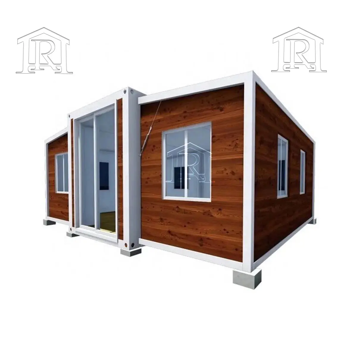 Nieuw 20ft 40ft Aangepast Opvouwbaar Stalen Frame Nieuw Ontwerp Multi Color Ce Gecertificeerde Uitbreidbare Cabine Prefab Huis Best Verkocht