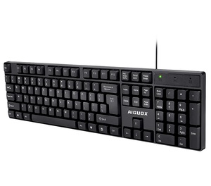 Combo de teclado y ratón de oficina USB con cable para ordenador, teclados ergonómicos, teclado de ratón resistente al agua con logotipo personalizado - Product Image 4