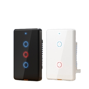 <strong>AU</strong> US 120mm*72mm 86mm 1 2 3 Gangs Smart Switch Glass Panel Touch Function Light Switch Curtain Switch Fan <strong>Remote</strong> WiFi - Product Image 1
