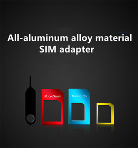 OEM sim卡适配器，5合1微型sim卡适配器套件转换器，带砂纸和弹出针 - Product Image 4
