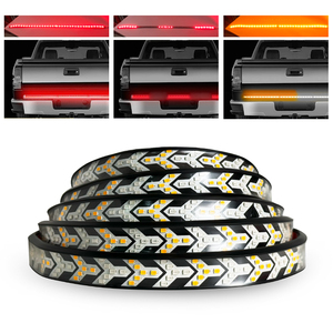 แถบไฟประตูรถกระบะ LED 49 "60" 12V 24V แบบไดนามิก IP67 5โหมดไฟท้ายกระบะหลังพร้อมไฟแถบสัญญาณพวงมาลัย - Product Image 4