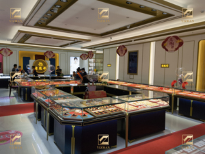 来源工厂定制Delux金属珠宝展示柜豪华商店玻璃展示柜金表发光二极管轻型木柜 - Product Image 6