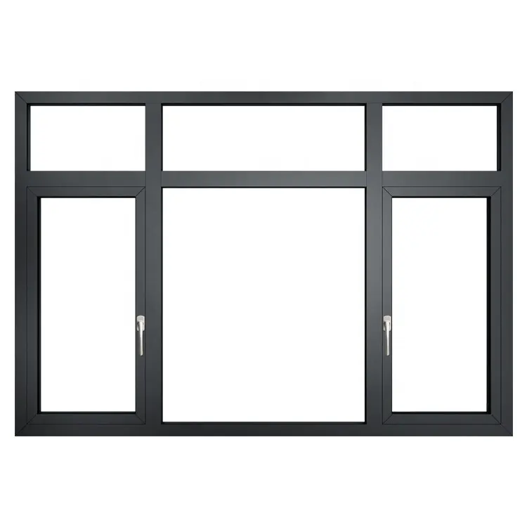 Ventana de aluminio para puertas, marco moderno prefabricado para Villas australianas, personalizado, gris, Alemania