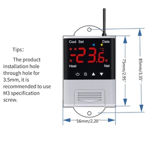 Wi-Fi термостат цифровой регулятор температуры 110V-230VAC 10A телефон приложение пульт дистанционного управления Водонепроницаемый DS18B20 датчик для аквариума - Product Image 4