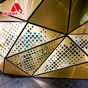 Facciata forata in alluminio del sistema di rivestimento del pannello solido intagliato in alluminio della facciata continua del metallo 3d - Product Image 4