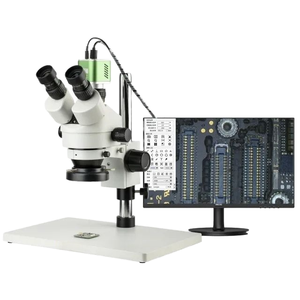 Microscopio estéreo 4K, ajuste de diamante de joyería, aumento 3.5X-90X, fuente de luz LED multidireccional, microscopio de gemas para cámara 4K - Product Image 1