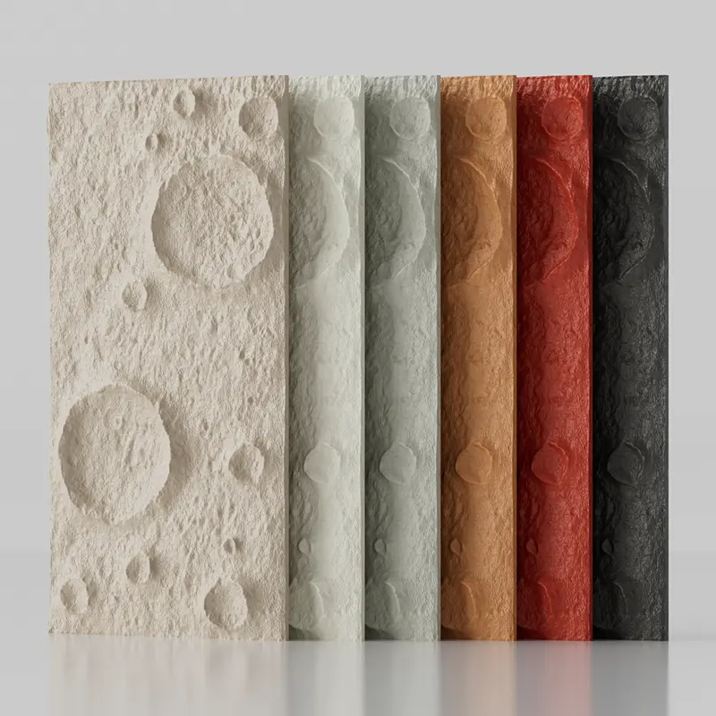 Wholesale OEM Artificial PU Stone Skin Wall Panel Moon Stone Polyurethane 3D Stone Panel