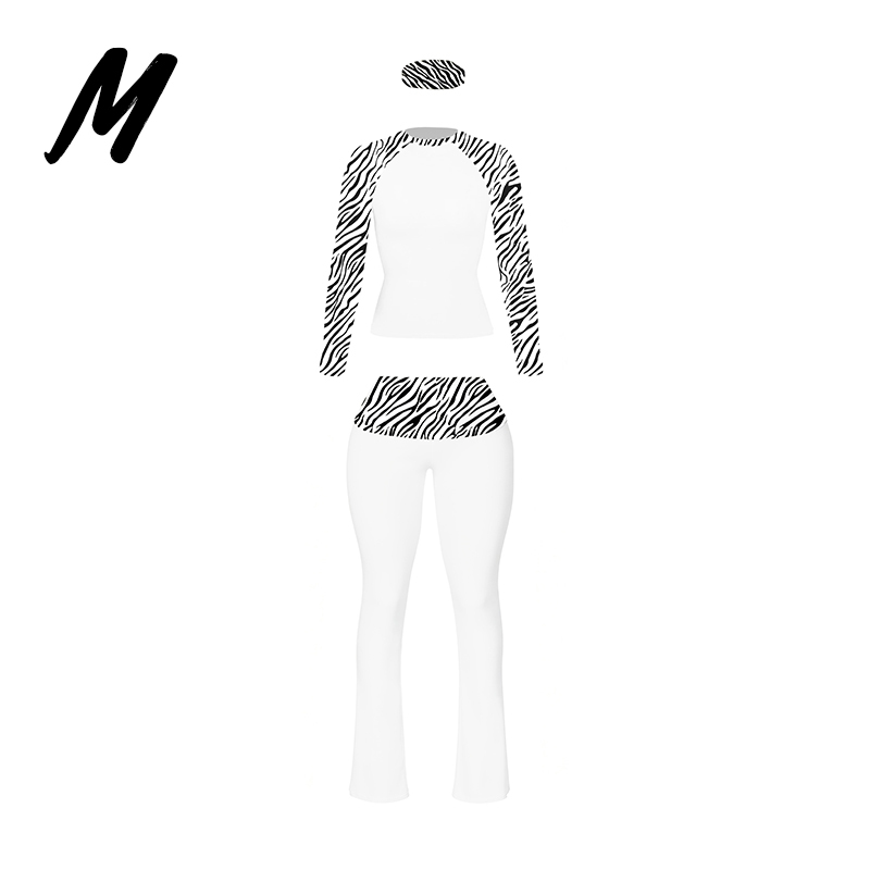 Manica lunga+pantaloni bianchi
