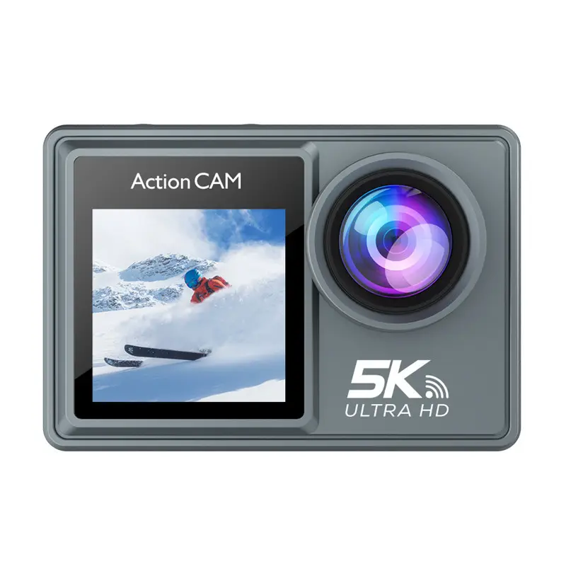Camera hành động màn hình màu kép 5K Camera 4K Camera hành động chống nước wifi từ xa 2.4G