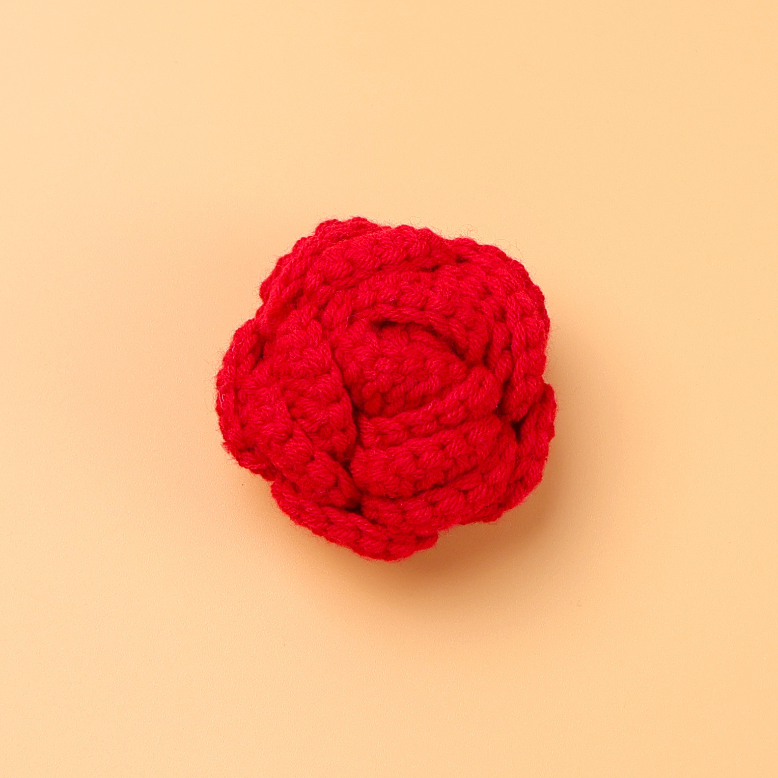 Capitule de rose rouge (avec porte-fleur)