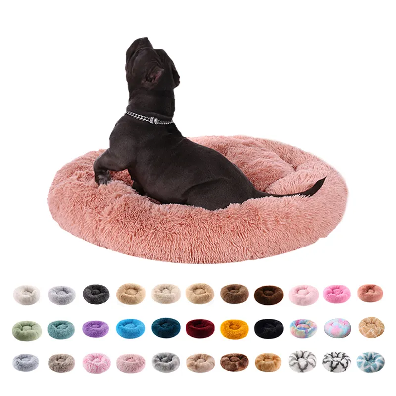 Cama luxuosa do cão do luxuoso com fundo antiderrapante macio gato cama casa tampa quente da almofada do cão