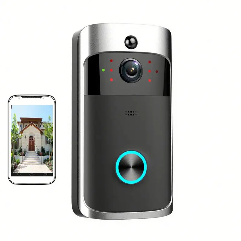 Видеодомофон V5, умный беспроводной дверной звонок с Wi-Fi и камерой видеонаблюдения, домашний монитор с функцией ночного видения, домофон