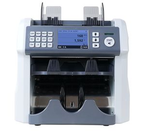 Máquina de clasificación de dinero multidivisa profesional de valor Mixto aprobada por el Banco Central Europeo, máquina de conteo de dinero con 2 bolsillos, con certificación del Banco Central Europeo, 2025, de 2 unidades