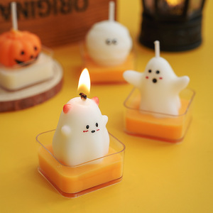 ハロウィーンミニキャンドルいくつかのタイプかわいいハロウィーン絶妙なティーライトキャンドル装飾用クリアボックスパッキング付き - Product Image 2