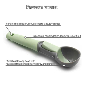 Công cụ nhà bếp ngăn xếp tiết kiệm kem muỗng với xử lý thoải mái nhựa trái cây không dính trái cây muỗng kem muỗng - Product Image 4