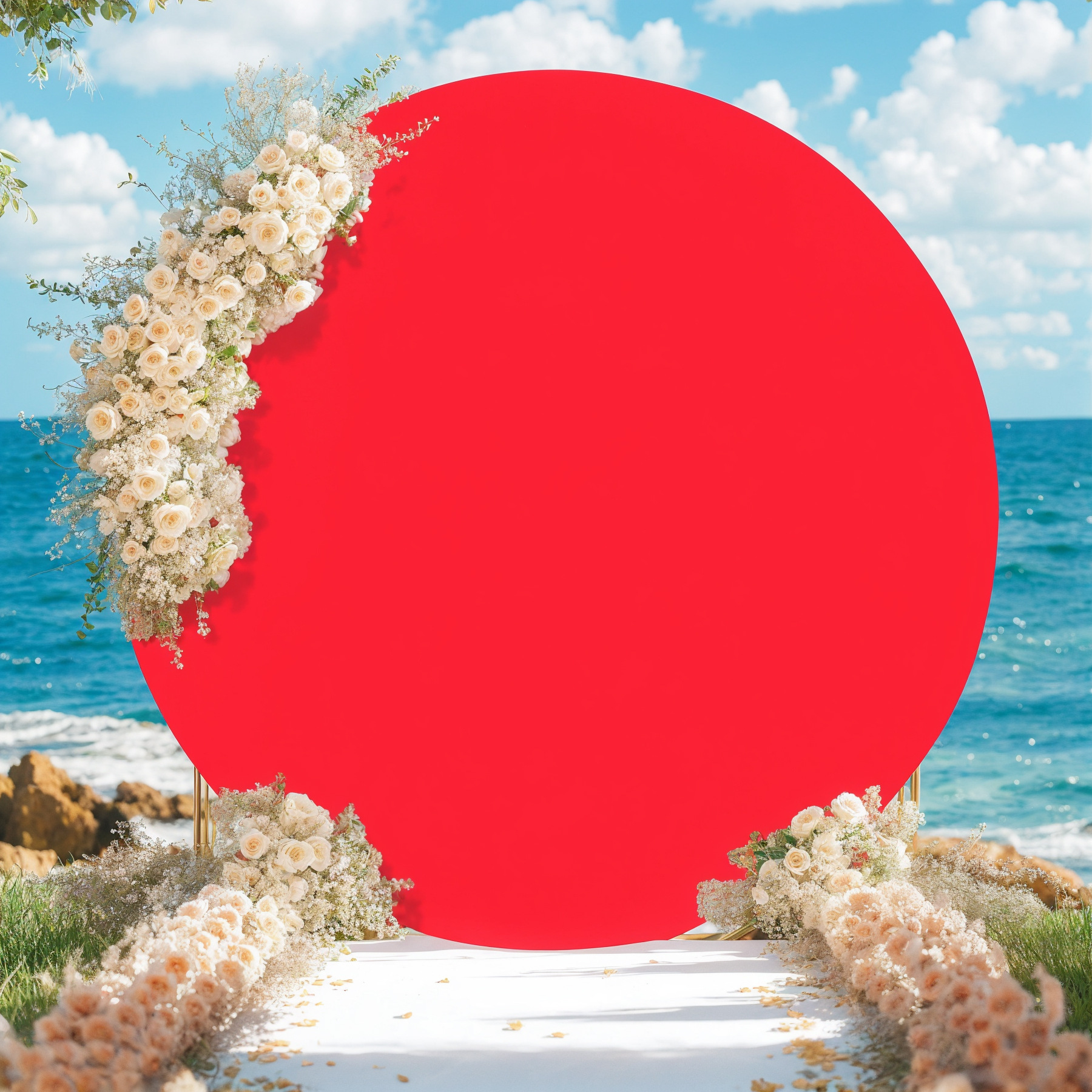 Rouge (tissu de fond uniquement)