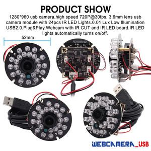 ELP免费驱动程序0.01lux低照度1.3mp 960P USB夜视摄像机摄像机，用于简单的安全系统 - Product Image 5