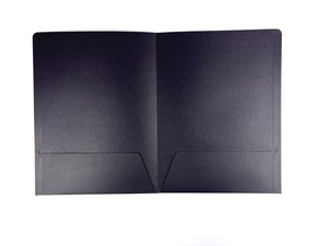 Bìa Đựng Sách Trình Bày Màu Đen Dập 2 Túi Màu Vàng Bạc Cỡ Chữ Hoa Kỳ - Product Image 2