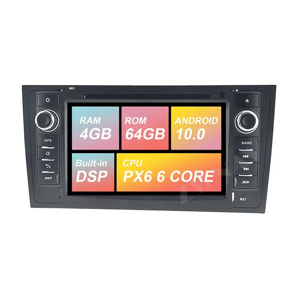 ZWNAV Android 9.0 64GB Car Radio Auto Stereo GPS Navigation für Audi A6 4B C5 1997-2005