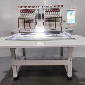 High Speed <strong>Computer</strong> 15 12 Needle Embroidery Machine 2-Head Computerized for Cap T-Shirt Finished Garment Flat Socks Embroidery - Product Image 2