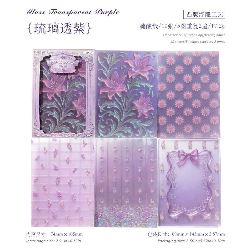 Translucent purple glaze