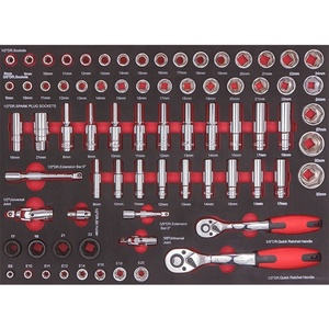 Kinbox มืออาชีพชุดเครื่องมือมือรายการ TF01M302 3/8และ1/2ซ็อกเก็ตชุด - Product Image 1
